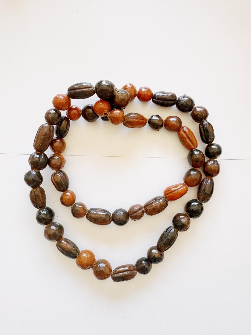 Brown and Amber Beaded Necklace - Women Jewelry